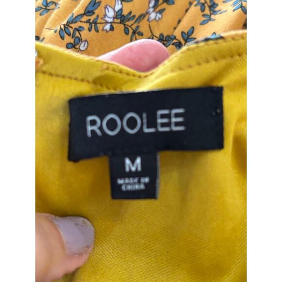 Roolee gold floral maxidress, babydoll, peasant, prairie, cottagecore, bohemian - Picture 5 of 6